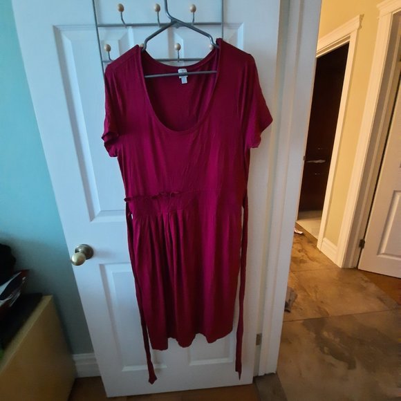 Plum Tristan Tie Back Midi Dress - Picture 3 of 8